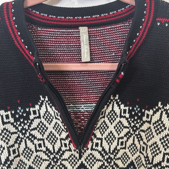 HANNA ANDERSSON NORDIC FAIR ISLE QUARTER ZIP SWEATER LARGE - Picture 3 of 8